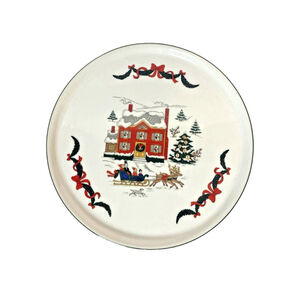 Vintage Holiday Dessert Platter, Made in Japan 1980s